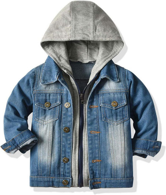 CM C&M WODRO Baby Boys Girls Denim Jacket Kids Toddler Button down Jeans Jacket Top Coat Outerwear